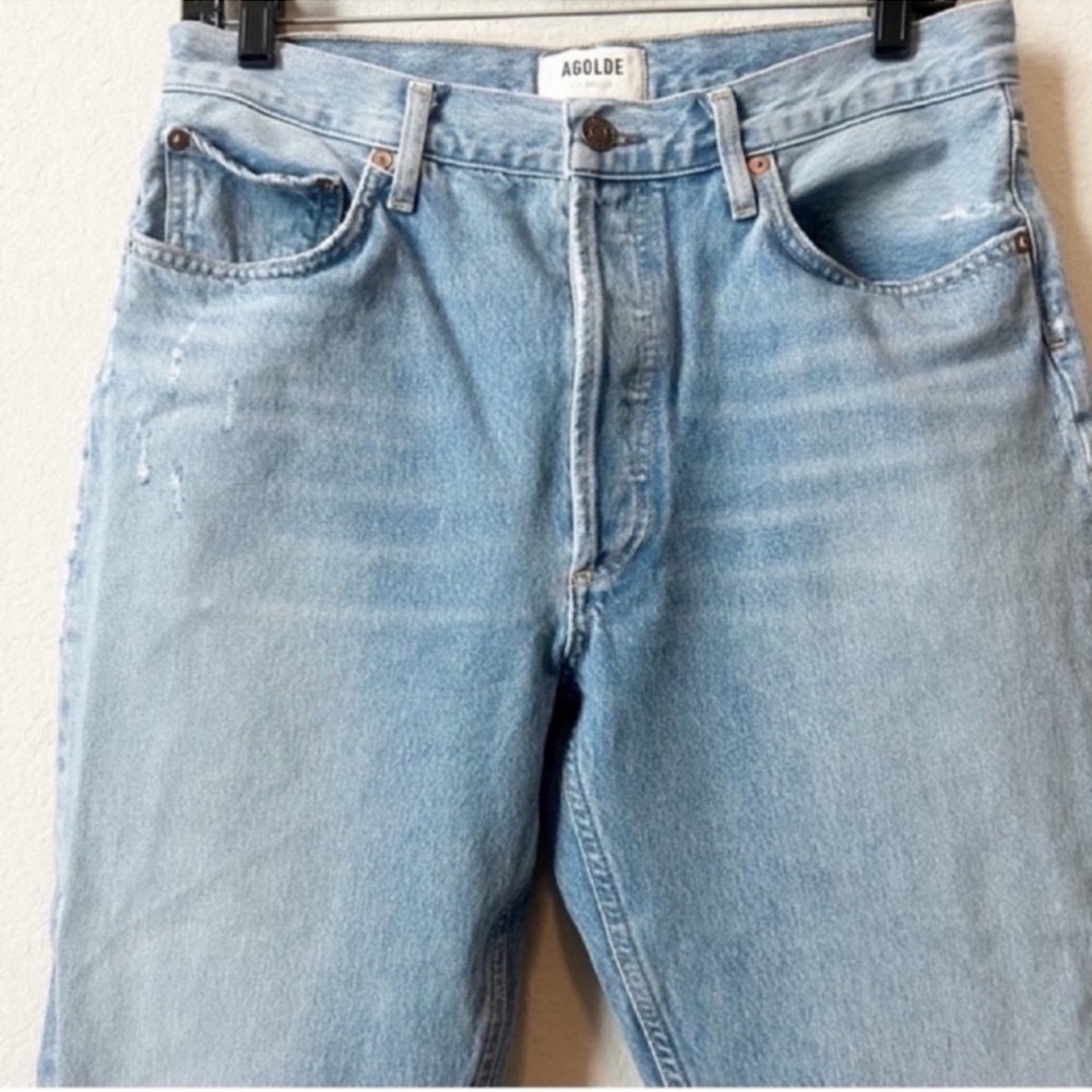Agolde button fly high rise straight jeans - Picture 8 of 16